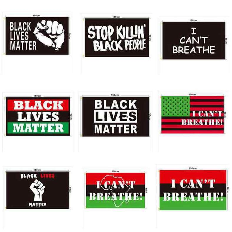 90x150cm BLACK LIVES MATTER Banners Black Protest Banner I Can't Breathe Flag American Parade Flags 200Pcs
90x150cm BLACK LIVES MATTER Banners Black Protest Banner I Can't Breathe Flag American Parade Flags 200Pcs