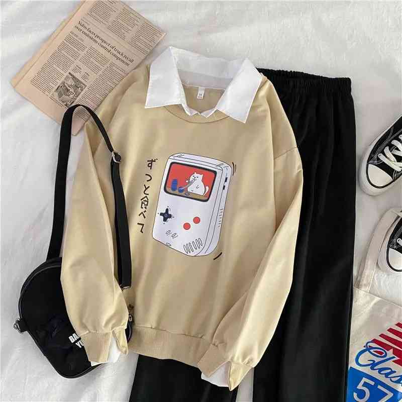 women's hoodies & sweatshirts new two-piece ins hooded sweatshirt women student suit thin section korean version loose fashion tre, Black
women's hoodies & sweatshirts new two-piece ins hooded sweatshirt women student suit thin section korean version loose fashion tre, Black