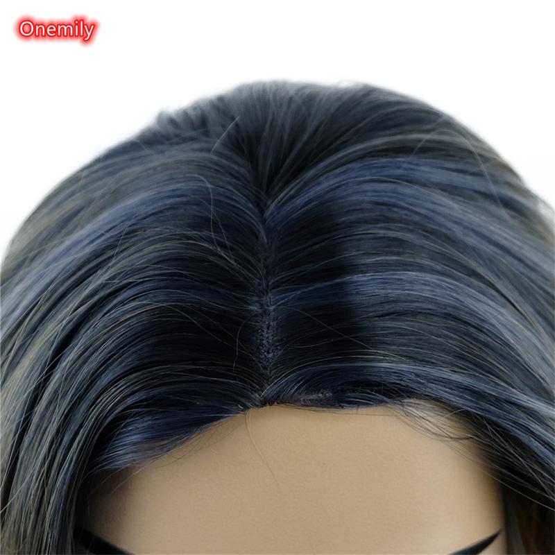 Synthetic Wigs Onemily Ombre Brown Long Wavy Middle Part Wig Women Fashion Natural For Daily