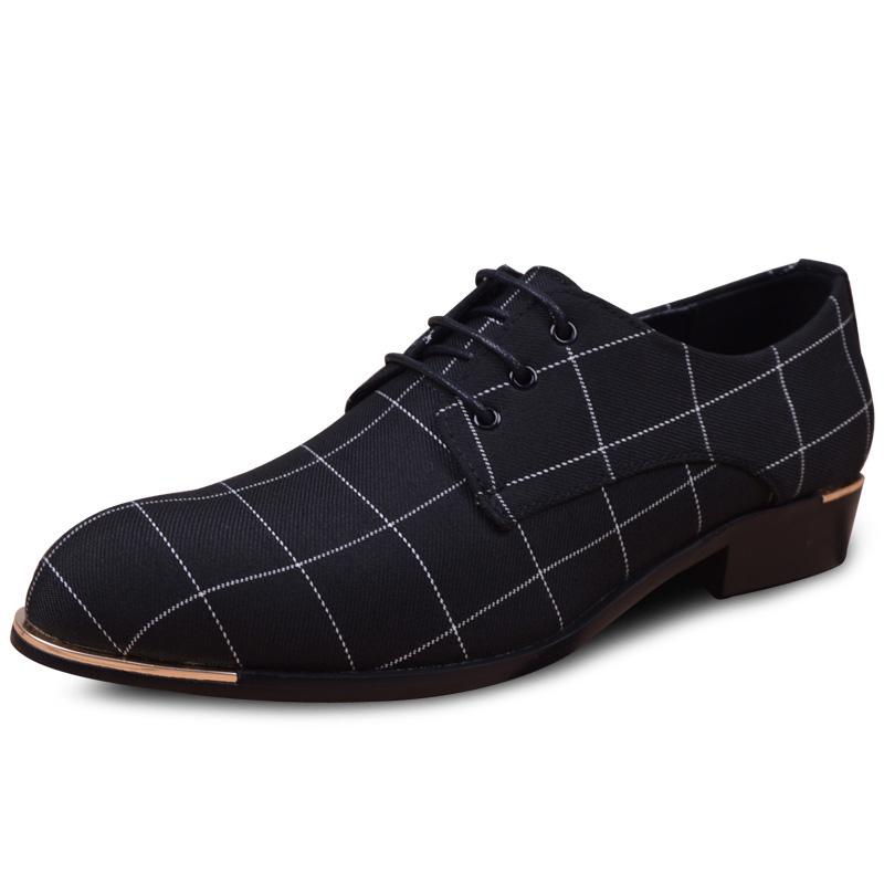 Dress Shoes Men Classic Business Men's Fashion Korea Pointed Toe Lace-Up Formal Wedding Black Sapatos Masculino