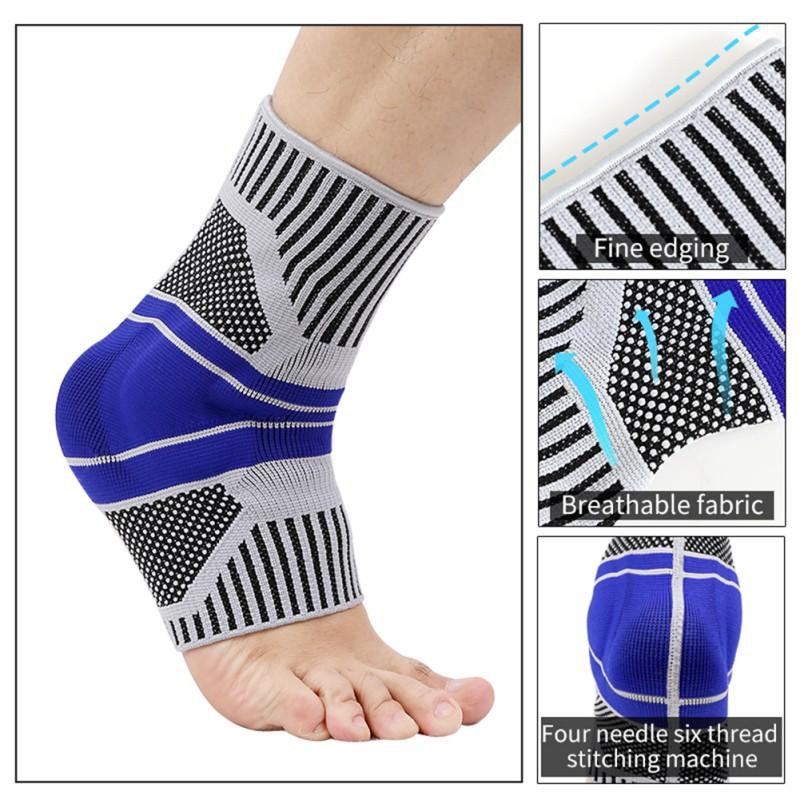 Ankle Support Brace Compression Sleeve With Silicone Gel Reduce Foot Swelling Pain Relief From Plantar Fasciitis Achilles Tendon
