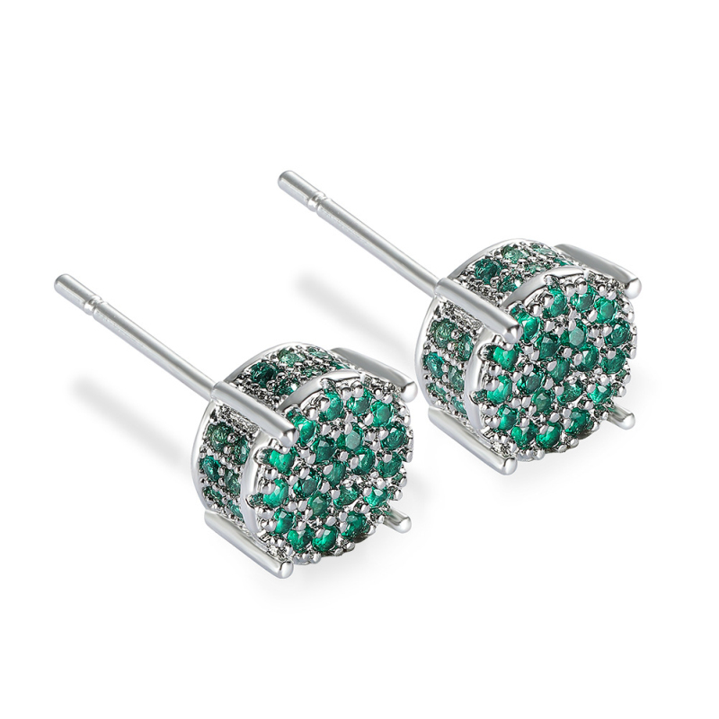 Classic Gold Silver Plated Round Claw Zirconia CZ Micro Pave Stud Earring Jewelry for Women Gift
Classic Gold Silver Plated Round Claw Zirconia CZ Micro Pave Stud Earring Jewelry for Women Gift