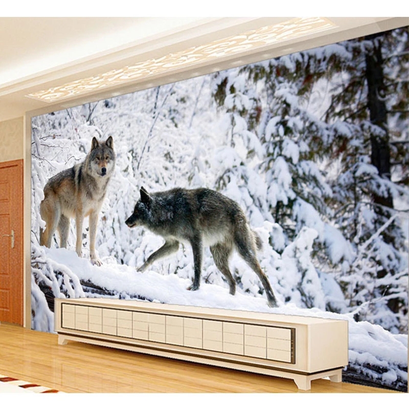 3D Wallpaper Modern Simple Animal Wolf Snow Landscape Mural Living Room TV Sofa Backdrop Painting Waterproof, Brown
3D Wallpaper Modern Simple Animal Wolf Snow Landscape Mural Living Room TV Sofa Backdrop Painting Waterproof, Brown