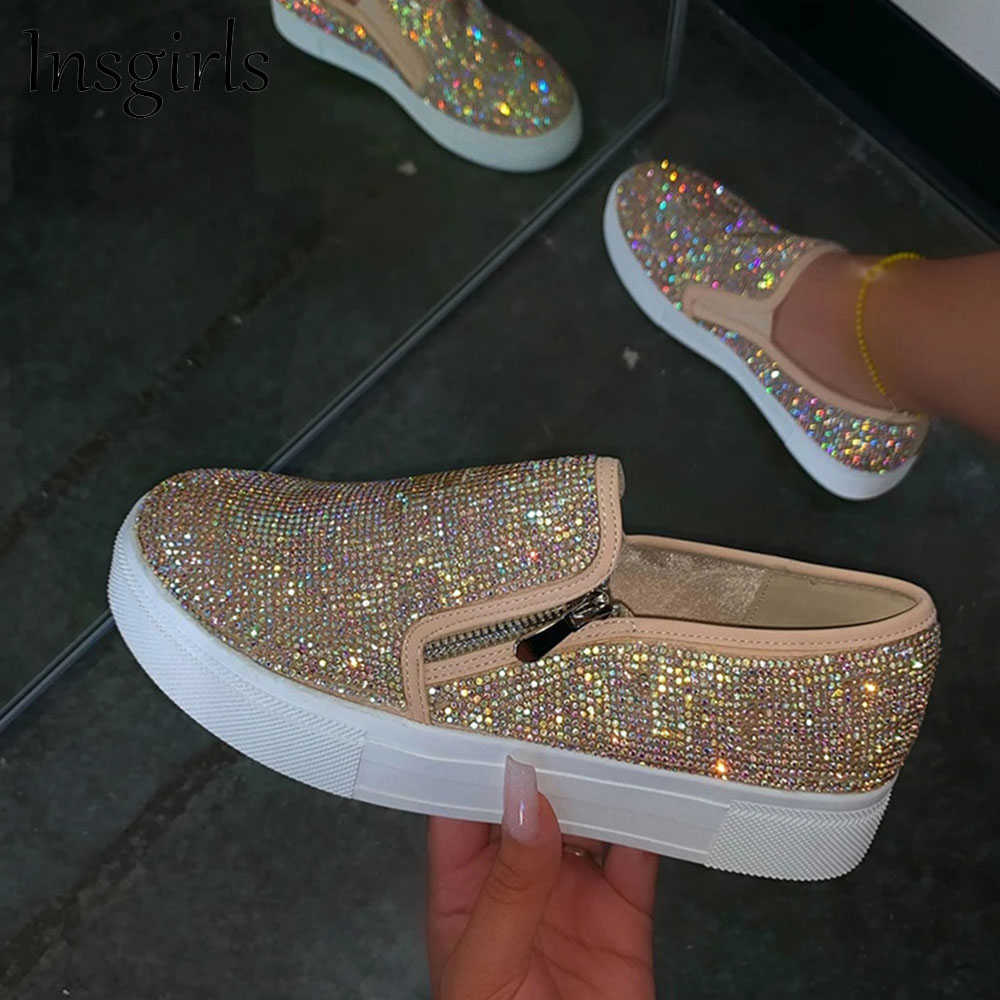 Women's Fashion Sneakers 2021 All Season Zipper Ladies Slip on Casual Shoes 35-43 Large-sized Female Rhinestone Flats Loafers Y0907, Rosered
Women's Fashion Sneakers 2021 All Season Zipper Ladies Slip on Casual Shoes 35-43 Large-sized Female Rhinestone Flats Loafers Y0907, Rosered