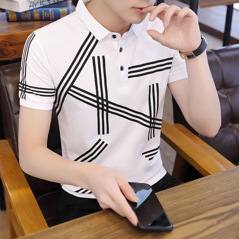 2021 Shirt Spring Summer New Nen's Short-sleeved Lapel Printed Striped Fashion Casual Polo Shirts Men Top Large Size Agyn, Ivory
2021 Shirt Spring Summer New Nen's Short-sleeved Lapel Printed Striped Fashion Casual Polo Shirts Men Top Large Size Agyn, Ivory