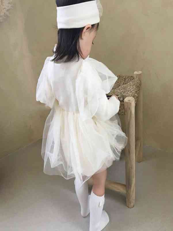 Baby Frill Trim Armhole Sleeve Mesh Bodysuit SHE