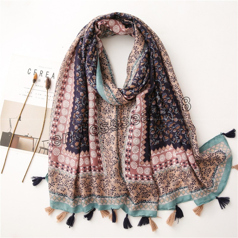 Spring Women Hijab Scarf Bohemia Flower Beach Long Shawls Female Foulard Echarpe Pashmina Bandana 180*90cm
Spring Women Hijab Scarf Bohemia Flower Beach Long Shawls Female Foulard Echarpe Pashmina Bandana 180*90cm