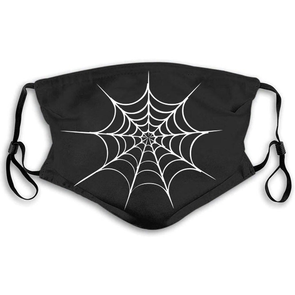 5 PCS Halloween mask 3d printed cotton dustproof earrings personalized mask for men and women