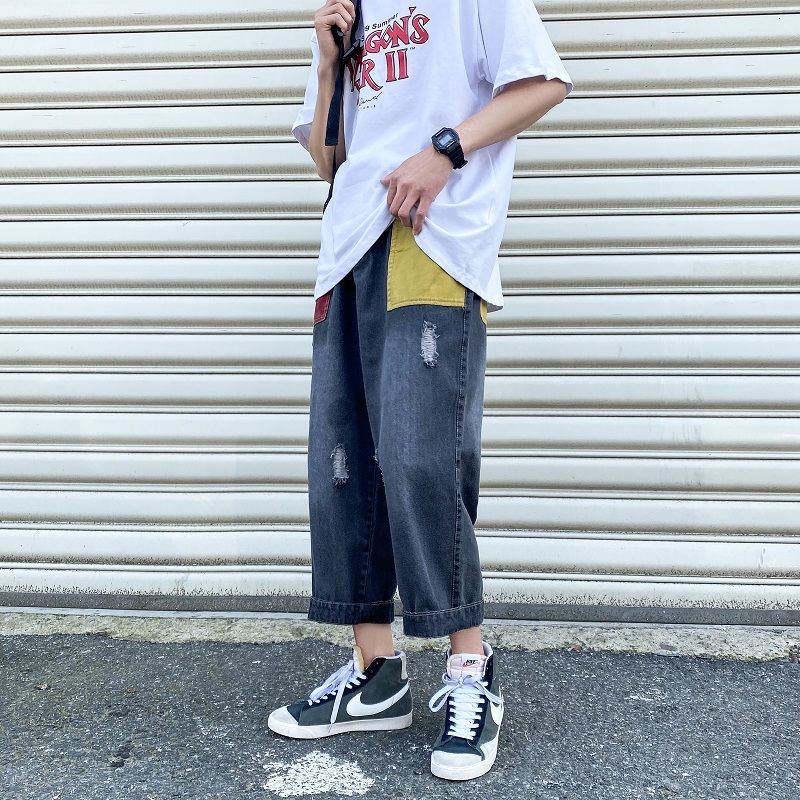 2021 New Men's Leisure Baggy Homme Casual Pants Cargo Pocket Holes Wash Jeans Black/blue Color Tide Biker Denim Trousers Size M-5xl Emkq
2021 New Men's Leisure Baggy Homme Casual Pants Cargo Pocket Holes Wash Jeans Black/blue Color Tide Biker Denim Trousers Size M-5xl Emkq