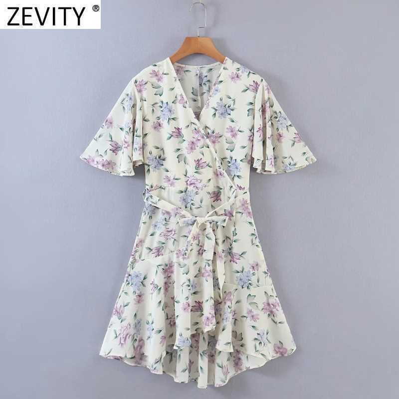 Zevity Women Elegant Cross V Neck Floral Print Irregular Hem Ruffles Mini Dress Female Casual Zipper Vestido Chic Dresses DS8340 210603, Xqb ds8340
Zevity Women Elegant Cross V Neck Floral Print Irregular Hem Ruffles Mini Dress Female Casual Zipper Vestido Chic Dresses DS8340 210603, Xqb ds8340