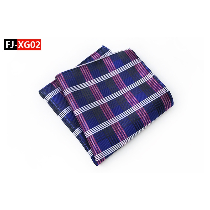 New 20 Colors Men's Hanky Checks Plaid Striped Silk Suits Pocket Square Wedding Party Handkerchief Clothing Accessories Scarf T200618
