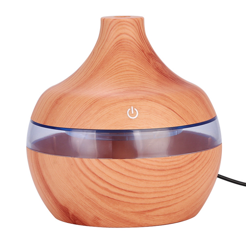 300ml Essential Oil Diffuser Ultra humidifier USB Electric Wood Grain Cool Mist Diffusers air purifiers with 7 LED color light