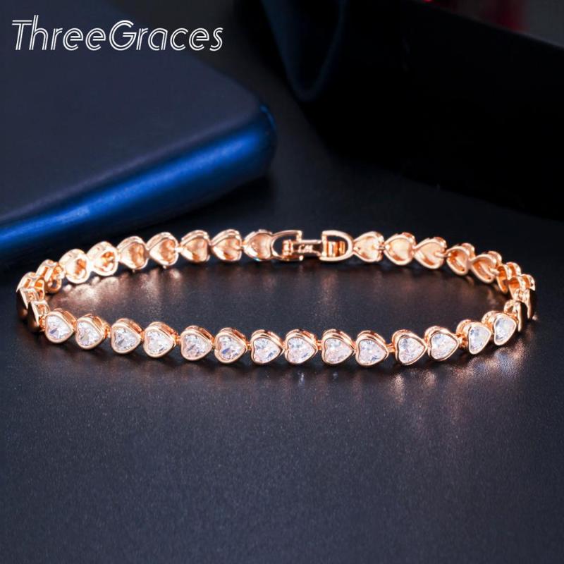 Link, Chain ThreeGraces Sparkling Cubic Zirconia Gold Color Love Heart Shape Bracelets For Ladies Daily Party Female Costume Jewelry BR144, Black
Link, Chain ThreeGraces Sparkling Cubic Zirconia Gold Color Love Heart Shape Bracelets For Ladies Daily Party Female Costume Jewelry BR144, Black