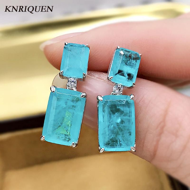 Dangle & Chandelier 2021 Trend 925 Sterling Silver Earrings For Women Charms 8*12mm Paraiba Tourmaline Gemstone Drop Earring Party Fine Jewe
Dangle & Chandelier 2021 Trend 925 Sterling Silver Earrings For Women Charms 8*12mm Paraiba Tourmaline Gemstone Drop Earring Party Fine Jewe