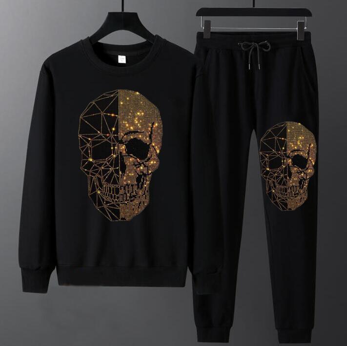 2021 New Skull Pattern Diamond Stone Clothing Man Tracksuits Sportswear for Male Sweatshirts Hoodie Pants Jogging Suit Hip Hop Rf6y, Color as shown
2021 New Skull Pattern Diamond Stone Clothing Man Tracksuits Sportswear for Male Sweatshirts Hoodie Pants Jogging Suit Hip Hop Rf6y, Color as shown