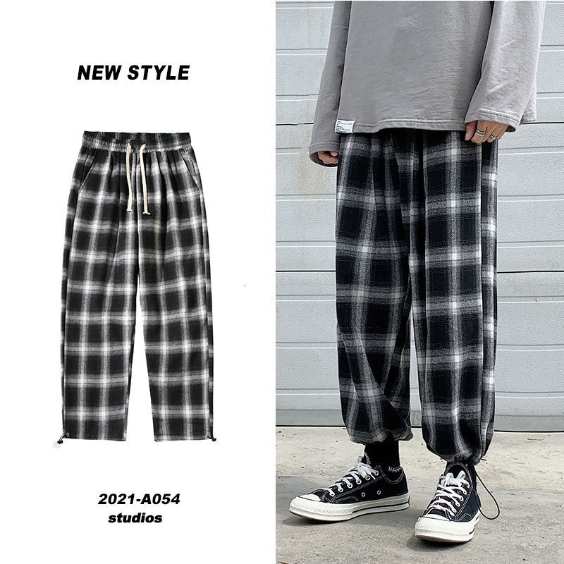 2021 New Plaid Men's Fashion Retro Casual Men Streetear Korean Loose Hip-hop Straight Wide-leg Pants Mens Trousers -5xl N91q, Black apricot
2021 New Plaid Men's Fashion Retro Casual Men Streetear Korean Loose Hip-hop Straight Wide-leg Pants Mens Trousers -5xl N91q, Black apricot