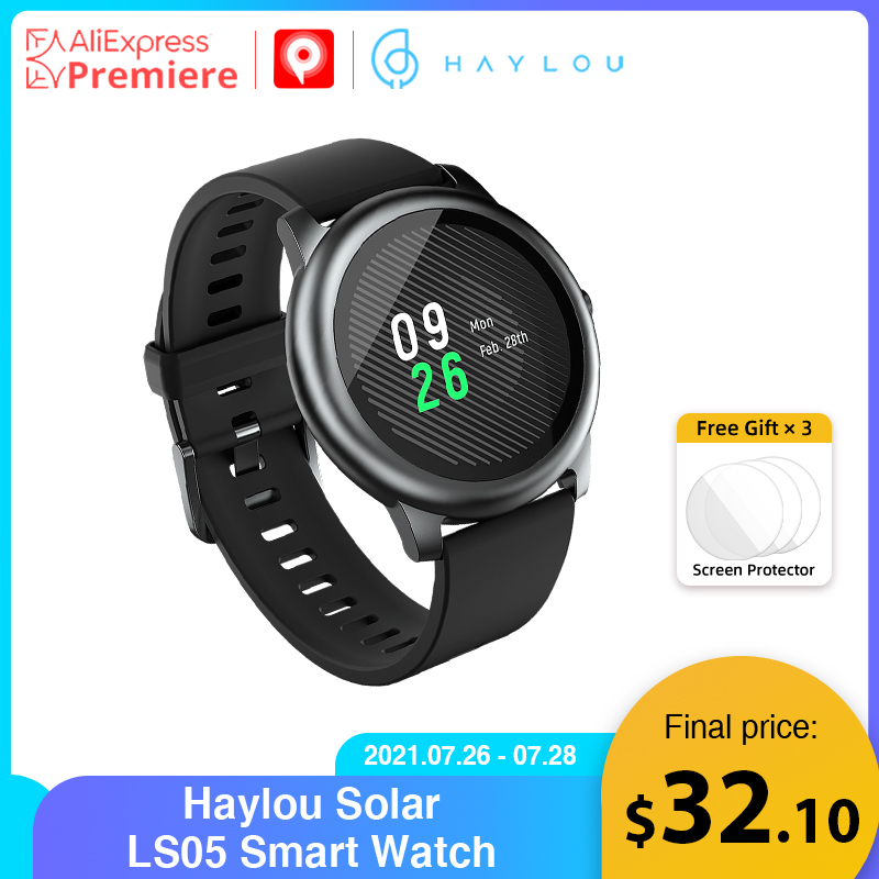 YouPin Haylou Solar LS05 Sport Watch Heart Sleep Monitor Battery Android iOS IP68 Waterproof iphone metalg, Black
YouPin Haylou Solar LS05 Sport Watch Heart Sleep Monitor Battery Android iOS IP68 Waterproof iphone metalg, Black