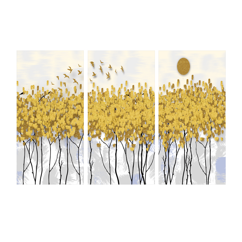 Gold Tree Pictures For Home Canvas Painting Abstract Poster Wall Art For Living Room Decoration Posters And Prints
