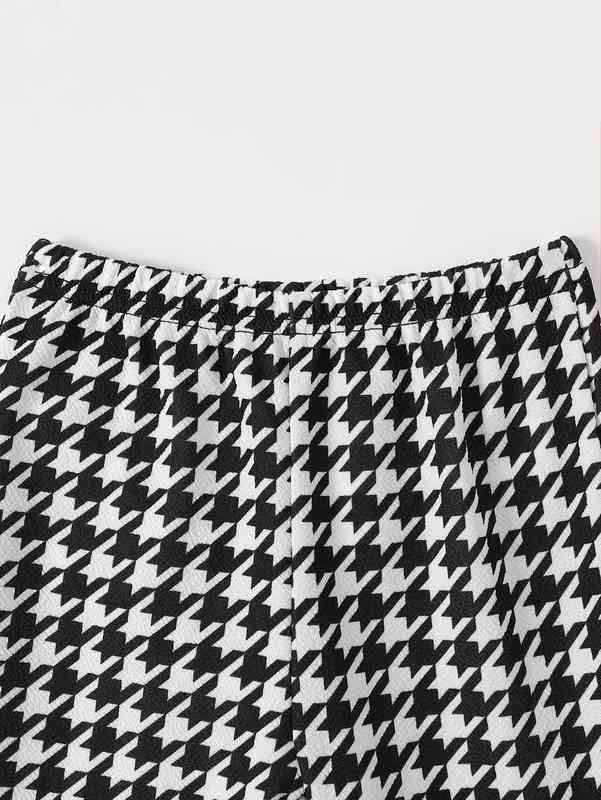 Baby 3pcs Polka Dot & Houndstooth Flare Leg Pants SHE