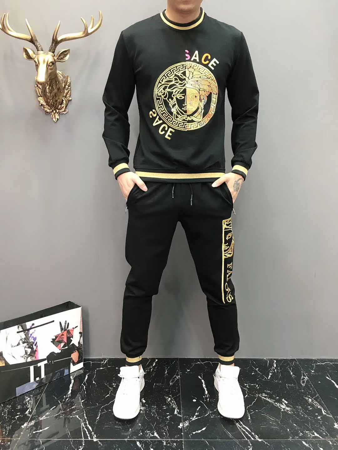 New Winter Tracksuit Men Luxury Sweat Suits Autumn Brand Mens Jogger Suits Jacket Pants Sets Sporting WOMEN Suit Hip Hop Sets M-3XL