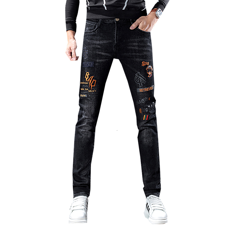 2021 New Men's Male Trousers Autumn and Winter Brand Personality Jeans Badge Embroidery Graffiti Slim Korean Version Denim Pants Udof, 689
2021 New Men's Male Trousers Autumn and Winter Brand Personality Jeans Badge Embroidery Graffiti Slim Korean Version Denim Pants Udof, 689