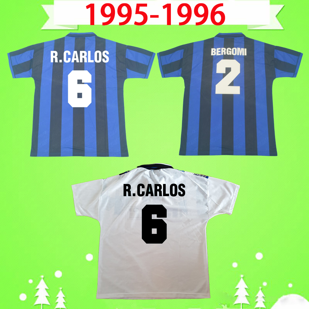 1995 1996 Retro soccer jerseys home blue away white 95 96 football shirts R.CARLOS ZANETTI INCE BRANCA MILAN BERGOMI Maglia da calcio vintage Maillot Carbone, 95/96 home
1995 1996 Retro soccer jerseys home blue away white 95 96 football shirts R.CARLOS ZANETTI INCE BRANCA MILAN BERGOMI Maglia da calcio vintage Maillot Carbone, 95/96 home