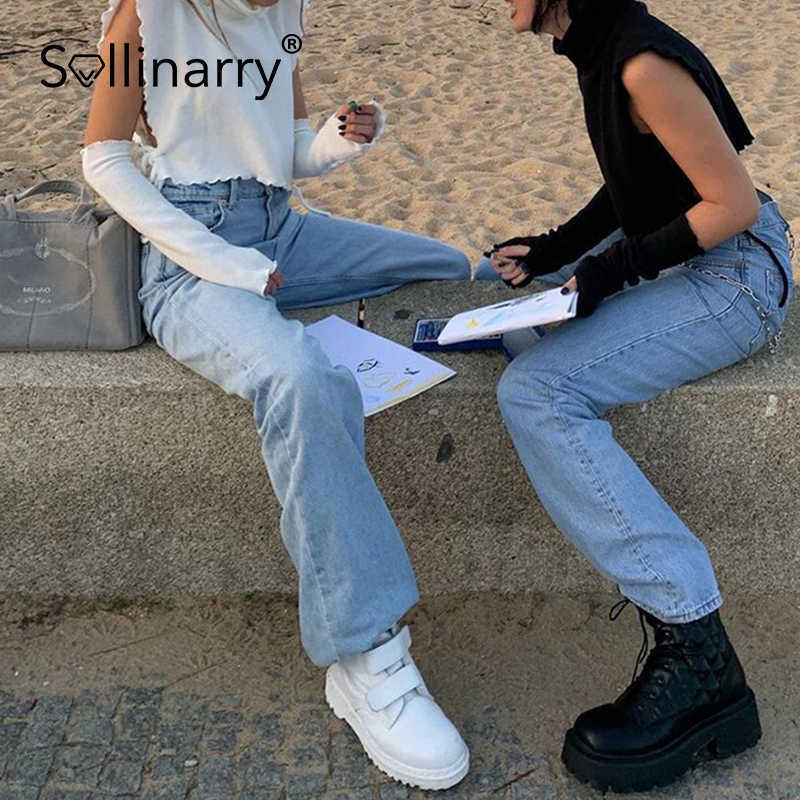 Sollinarry High street turtleneck sweater vest women Sexy sleeveless autumn crop top white Loose lace up ladies short sweater 210709