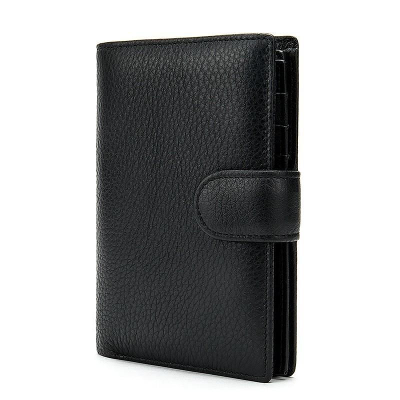 Men's Classic Portofino Mini Wallet in Premium Leather with Built-in Passport Slot