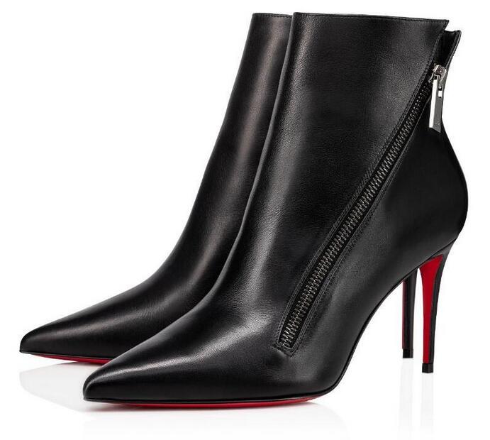 Elegant Fashion Red Bottom Ankle Boots Round Toe High Heels Zip Chunky Heels Sexy Women Booty Ladies Bottes Red Sole Booties EU35-43
Elegant Fashion Red Bottom Ankle Boots Round Toe High Heels Zip Chunky Heels Sexy Women Booty Ladies Bottes Red Sole Booties EU35-43