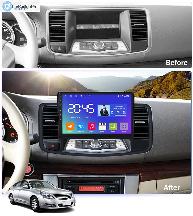 Car dvd multimedia player For Nissan TEANA 2009-2012 Stereo Head Unit 10 Inch GPS Sat Nav Radio BT USB AM SWC