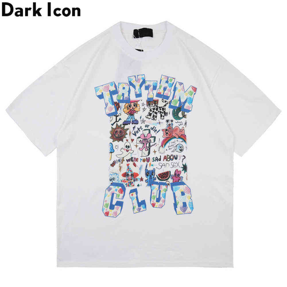 Cartoon Printed Hip Hop Tees Men Women Summer O-neck Oversized Men's T-Shirt Cotton Short Sleeve Couples Tee Shirts 210603, Blue
Cartoon Printed Hip Hop Tees Men Women Summer O-neck Oversized Men's T-Shirt Cotton Short Sleeve Couples Tee Shirts 210603, Blue