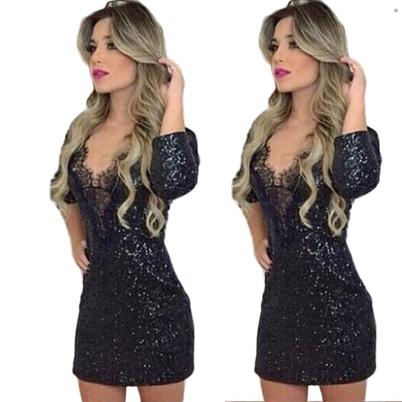 Casual Dresses Vintage Bright Short Evening Party Dress Lace Long Sleeve Mini Vestido De Festa Curto W910046, Black
Casual Dresses Vintage Bright Short Evening Party Dress Lace Long Sleeve Mini Vestido De Festa Curto W910046, Black