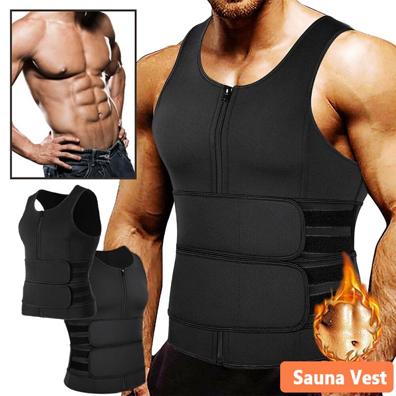 Mens Waist Trainer Body Shaper Neoprene Sauna Sweat Vest Zipper Double Adjustable Workout Suit Tank Top Trimmer, Black
Mens Waist Trainer Body Shaper Neoprene Sauna Sweat Vest Zipper Double Adjustable Workout Suit Tank Top Trimmer, Black