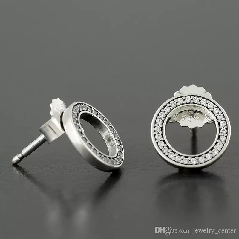 Classic design 925 Sterling Silver Circle Stud Earring with Original box for Perpetual Pandora Crystal Earrings with logo, Golden;silver
Classic design 925 Sterling Silver Circle Stud Earring with Original box for Perpetual Pandora Crystal Earrings with logo, Golden;silver