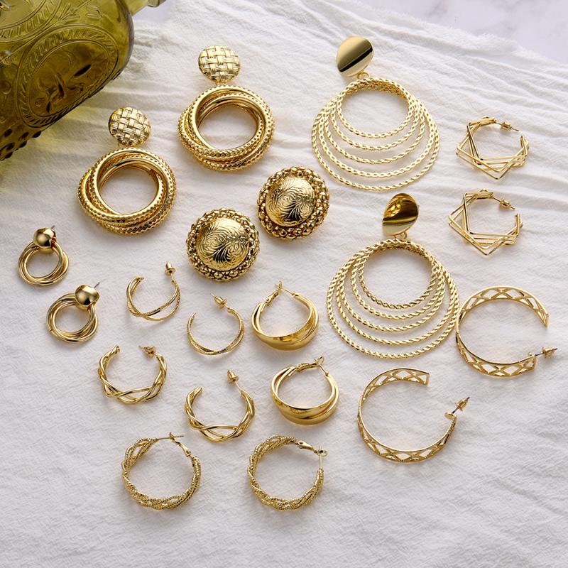 Hoop & Huggie IPARAM Fashion Metal Geometric Earrings Punk Women Circle Hollow Gold Statement 2021 Trend Jewelry Gift
Hoop & Huggie IPARAM Fashion Metal Geometric Earrings Punk Women Circle Hollow Gold Statement 2021 Trend Jewelry Gift