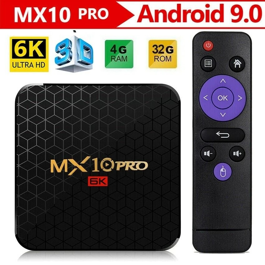 Android 9.0 TV Box MX10 PRO 4GB 64GB 6K Video Player Allwinner H6 Quad Core USB 3.0 wifi Media TV Box
Android 9.0 TV Box MX10 PRO 4GB 64GB 6K Video Player Allwinner H6 Quad Core USB 3.0 wifi Media TV Box