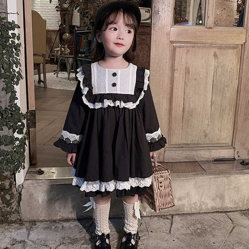 Girls Fashion Autumn Dress Lolita Style Long sleeve Princess dress Children birthday party clothes 210615, Black
Girls Fashion Autumn Dress Lolita Style Long sleeve Princess dress Children birthday party clothes 210615, Black