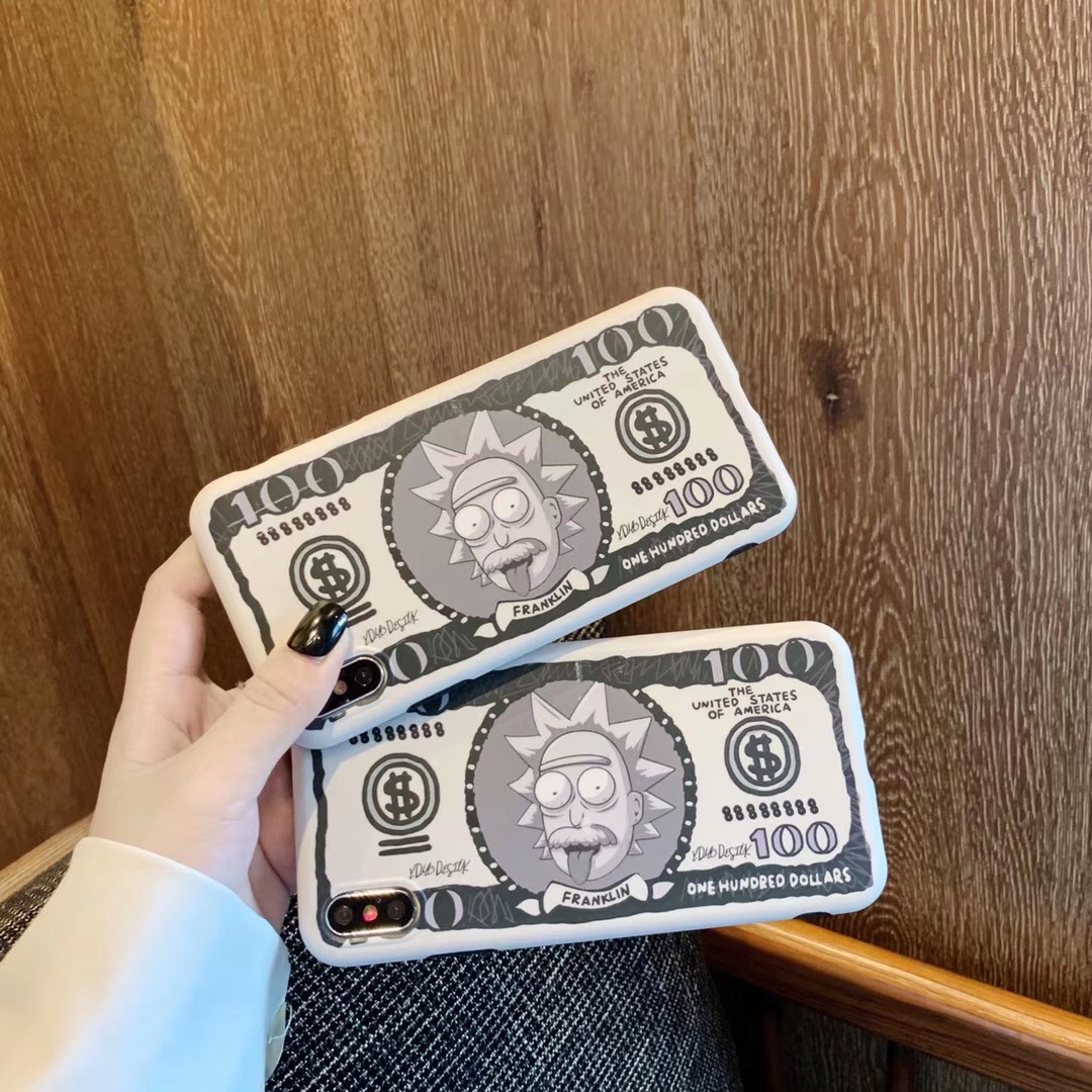 Cell Phone Cases cartoon Rick Morty Dollar Scrub cover for iphone 11 Pro 7 8 6 6s 7plus 8plus plus X XS Max Xr soft Anime Case Fundas
