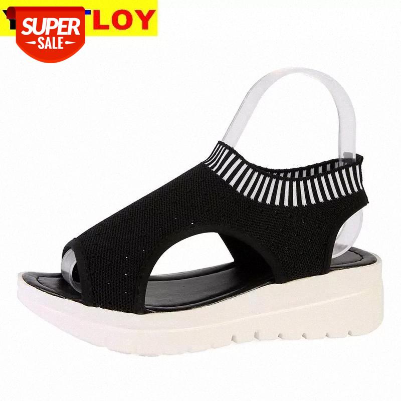 2020 spring and summer new breathable thick-soled women's sandals fashion wild flying weaving slope with beach plus size sandals #xF4C, Black
2020 spring and summer new breathable thick-soled women's sandals fashion wild flying weaving slope with beach plus size sandals #xF4C, Black