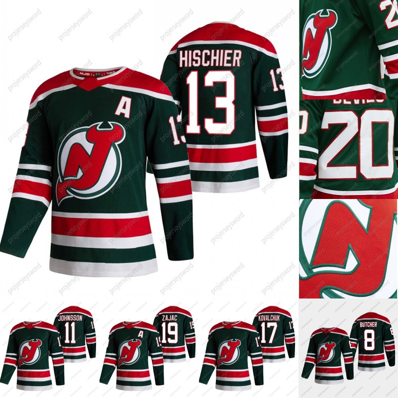 New Jersey Devils 2021 Reverse Retro Jersey Eric Comrie Will Butcher Andreas Johnsson Nico Hischier Llya Kovalchuk Travis Zajac Michael McLe, Black;red
New Jersey Devils 2021 Reverse Retro Jersey Eric Comrie Will Butcher Andreas Johnsson Nico Hischier Llya Kovalchuk Travis Zajac Michael McLe, Black;red