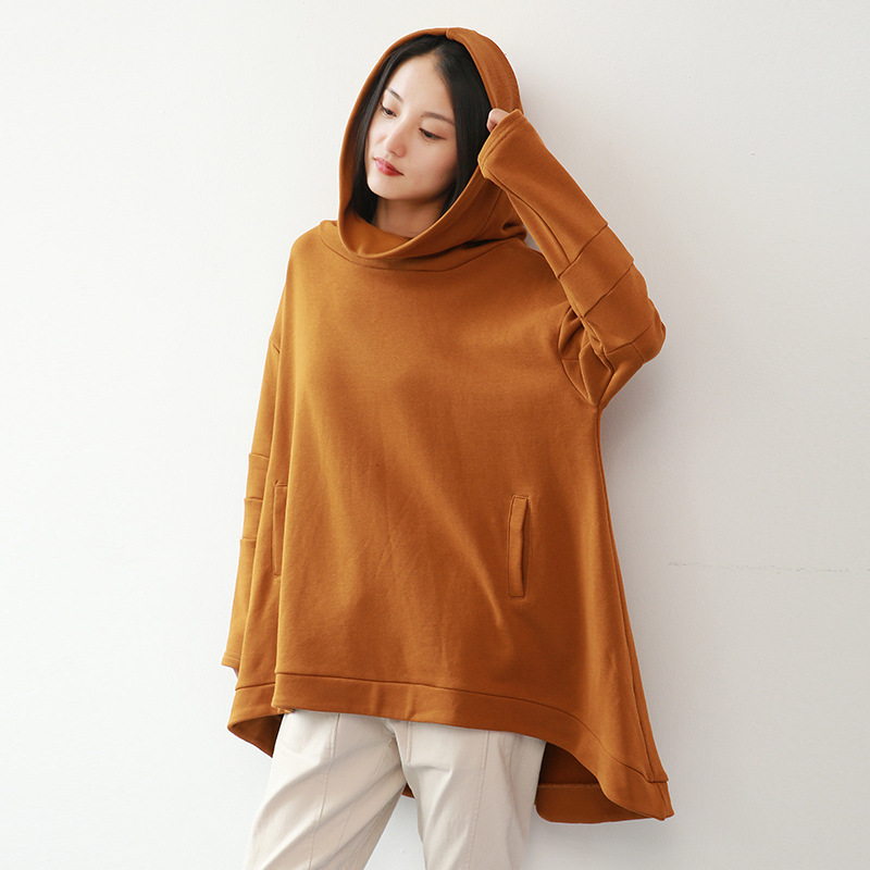 Johnature Oversized Hoodie Casual Women Clothes Autumn Pullovers Cotton Full Sleeve Loose All-match Women Hoodies 201203