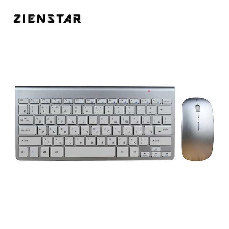 Zienstar Russian Slim 2.4G Wireless Keyboard Mouse Combo for MACBOOK LAPTOP TV BOX Computer PC Smart with USB receiver 210610
Zienstar Russian Slim 2.4G Wireless Keyboard Mouse Combo for MACBOOK LAPTOP TV BOX Computer PC Smart with USB receiver 210610