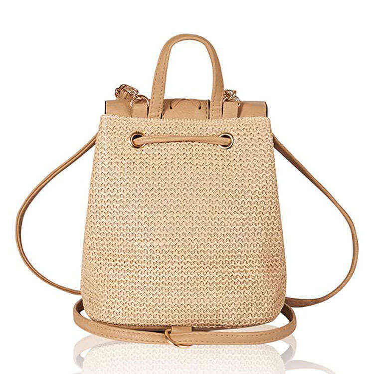 Straw Bag Women Straw Backpack Handmade Rattan Female Summer Fresh Sweet Backpacks Wicker Bags for Women Y1105