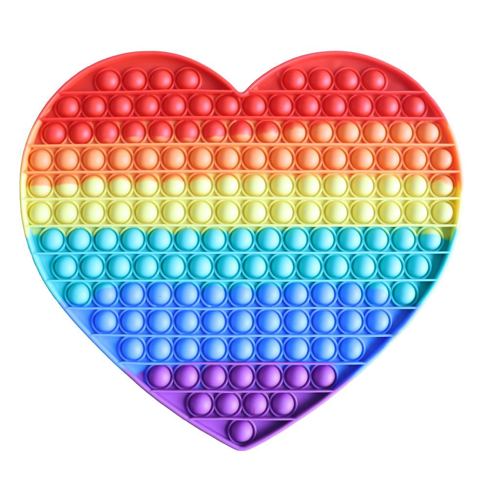Large size 30cm Giant Big Party Favor Fidget Reliver Stress Toy Rainbow Push Bubble Simpl Dimmer Antistress Toy Children Sensory Game