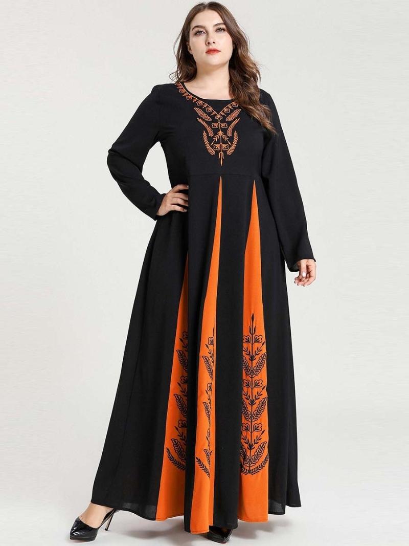 Casual Dresses Middle Eastern Fashion Large Size Women's Dress Robes Muslim Arab Dubai Emirates Multicolor Embroidered Long-sleeved, Black
Casual Dresses Middle Eastern Fashion Large Size Women's Dress Robes Muslim Arab Dubai Emirates Multicolor Embroidered Long-sleeved, Black