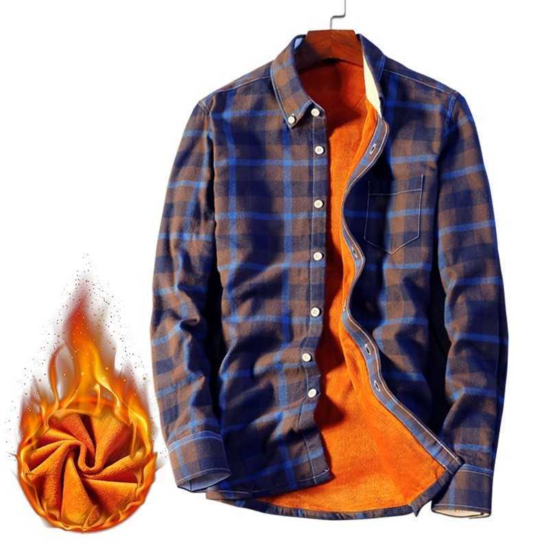 Plaid Shirt Men's Long Sleeve Winter Warm Thick Fleece Lining Shirt camisa masculina Casual Flannel Shirt Men Plus Size M-5XL 210527, Red
Plaid Shirt Men's Long Sleeve Winter Warm Thick Fleece Lining Shirt camisa masculina Casual Flannel Shirt Men Plus Size M-5XL 210527, Red