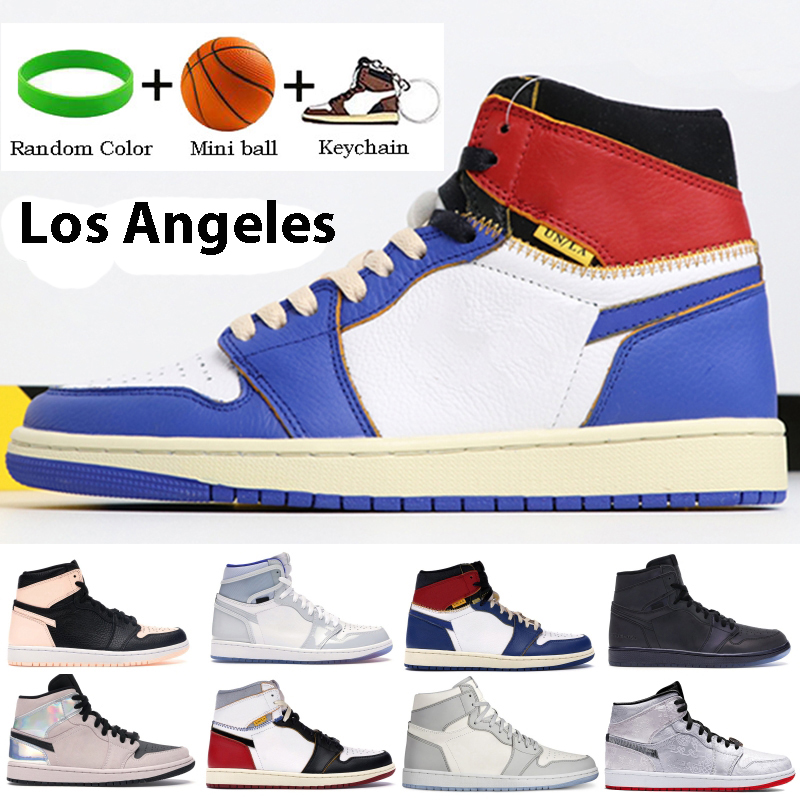 Best quality 1 1s basketball shoes gum red Chicago Los Angeles Black Blue Toe zoom fearless black racer blue sport sneakers, Bubble wrap packaging