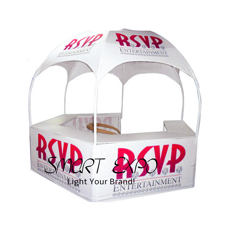 Dome Kiosk Canopy Tents Branding Advertising Display Trade Show with Custom Full Color Printing Graphics