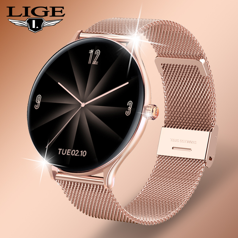 LIGE 2021 New Fashion Women Smart Watch 2021 Full Touch Round Screen Smartwatch for Woman Heart Rate Monitor For Android and IOSg, Pink
LIGE 2021 New Fashion Women Smart Watch 2021 Full Touch Round Screen Smartwatch for Woman Heart Rate Monitor For Android and IOSg, Pink