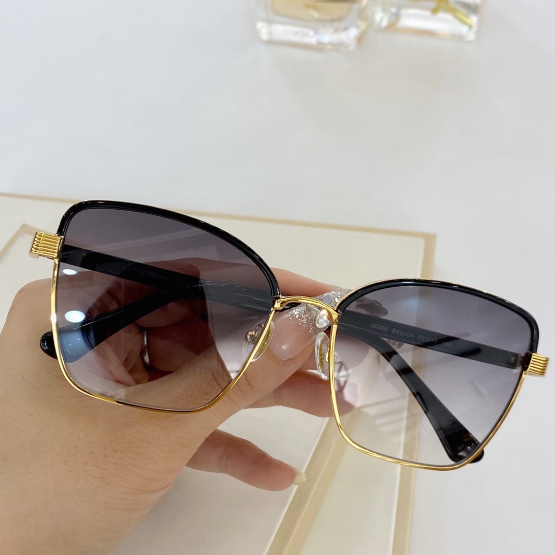 Pretty Noble lady design style sunglasses irregular full frame UV400 glasses lady large frame sunglasses pure color leg sunglasses JC266